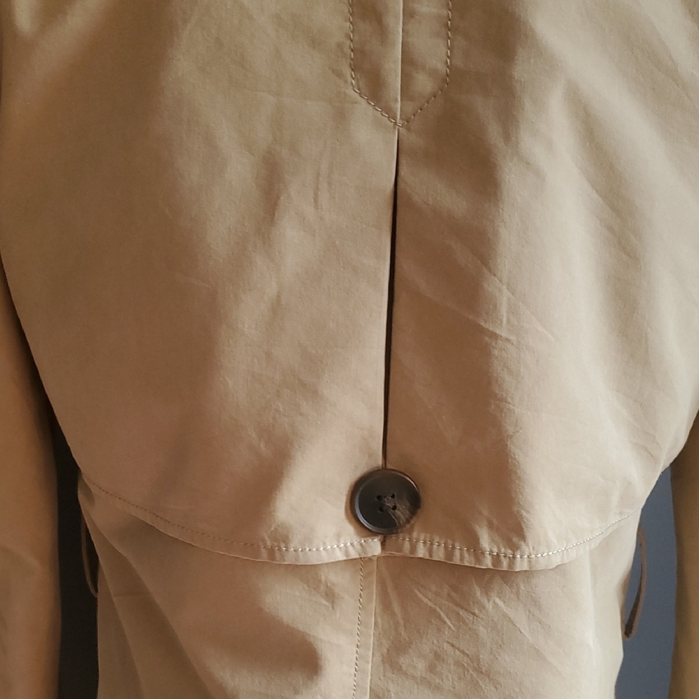 GAP Double-Breasted Tan Trench Coat Size XS - Picture 7 of 17
